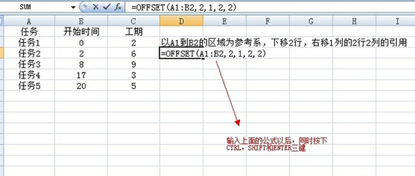 offset函数的使用方法